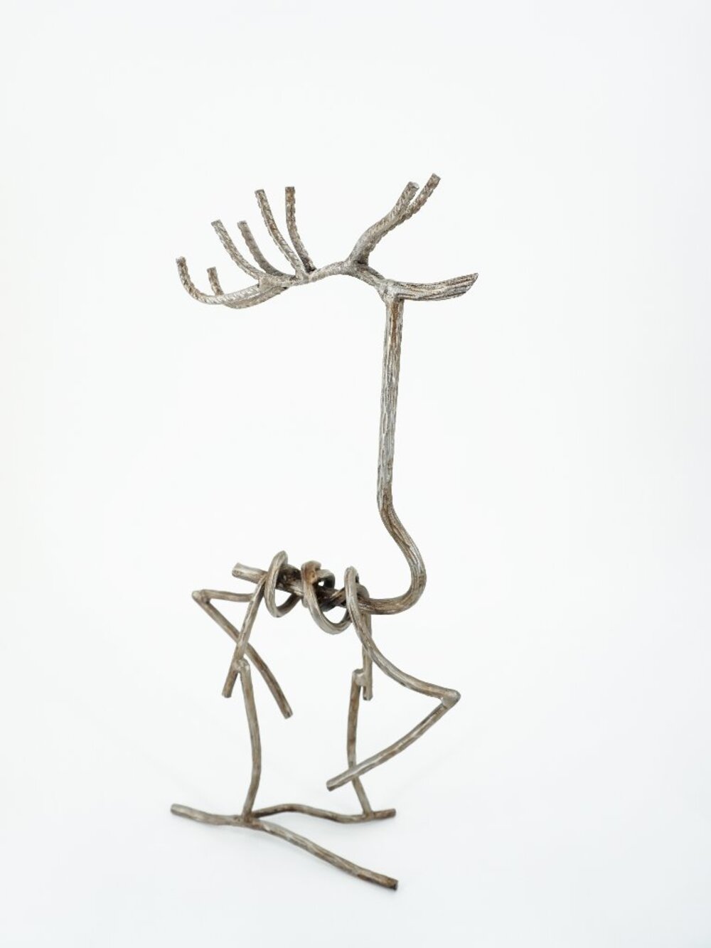 Deer Metal Art Sculpture 20 Inch Wire Reindeer Christmas Art